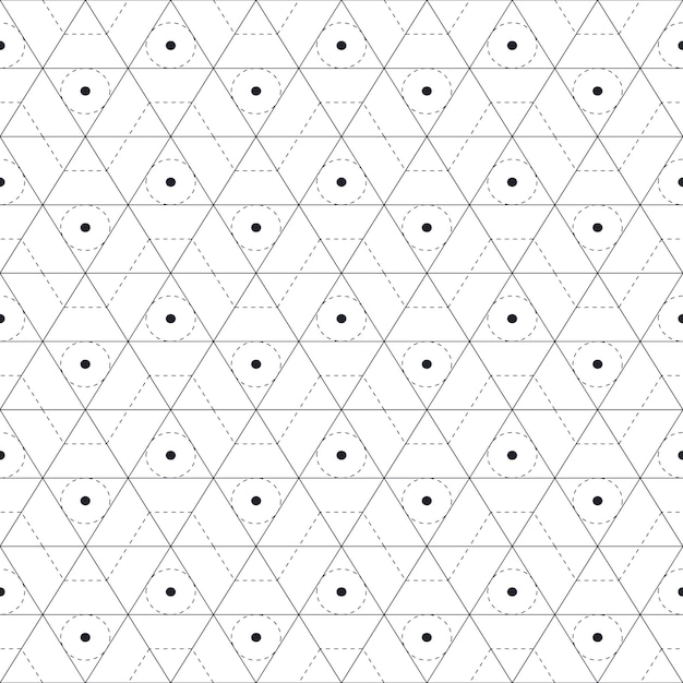 Monochrome grid seamless pattern