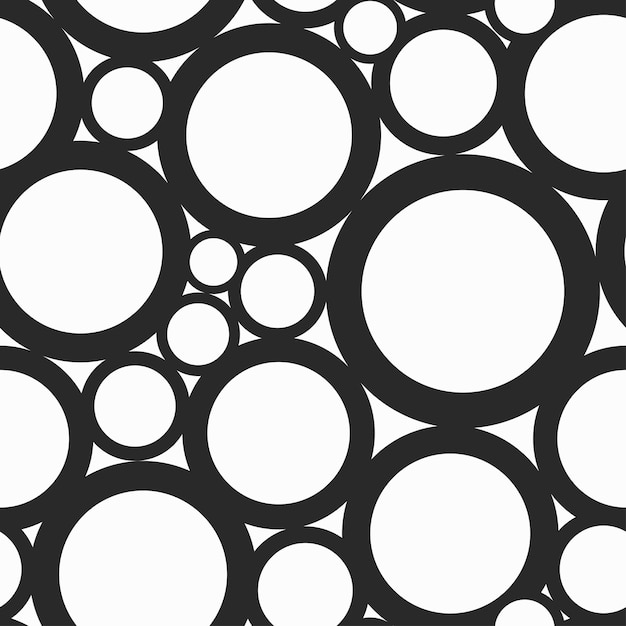 Vector monochrome hole seamless pattern