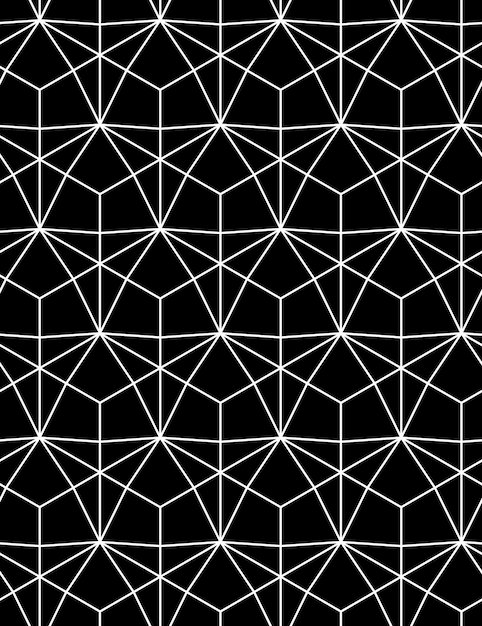 Monochrome illusive abstract geometric seamless pattern with cubes. Vector stylized texture.