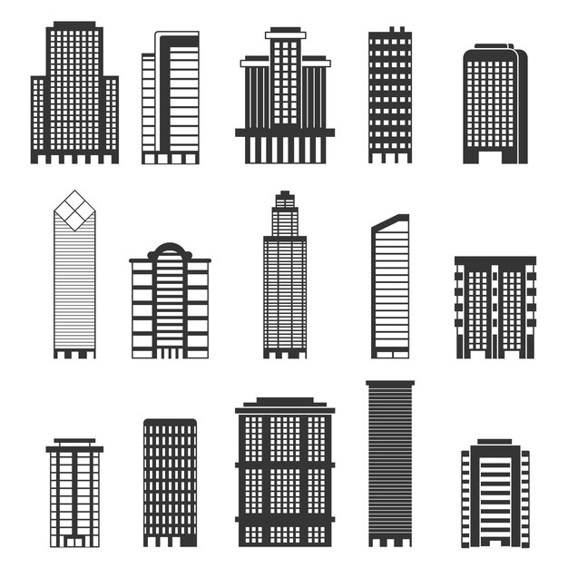 Free Vector | Office buildings set