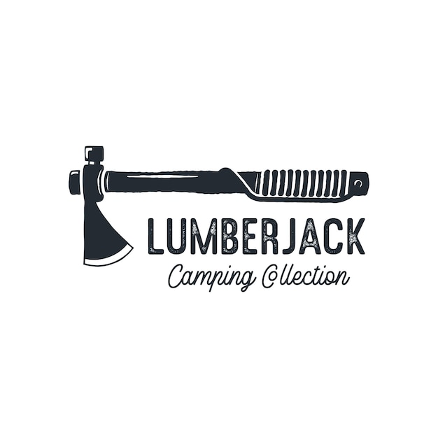 Monochrome lumberjack related tee graphic