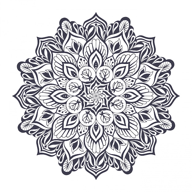 Monochrome Mandala for yoga and pilates