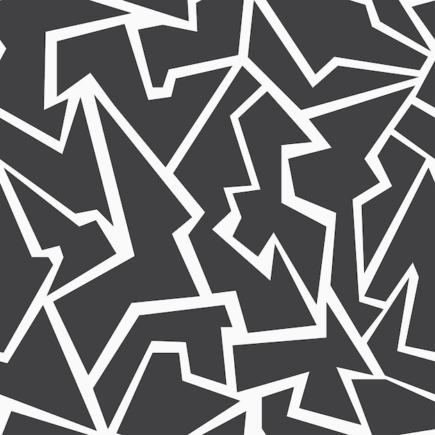 Monochrome mosaic seamless pattern