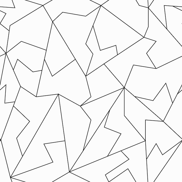 Monochrome mosaic seamless pattern