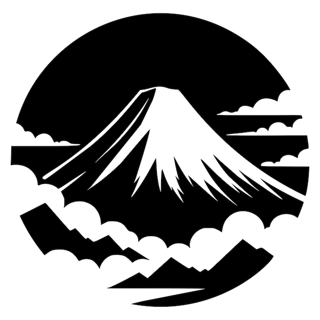 Monochrome mountain emblem