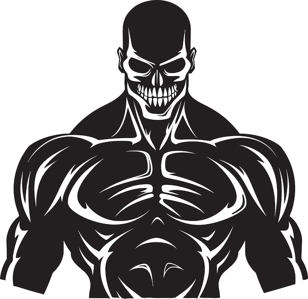 Muscoli monocromatici vector bodybuilder precision ink e iron bodybuilder vector serenity