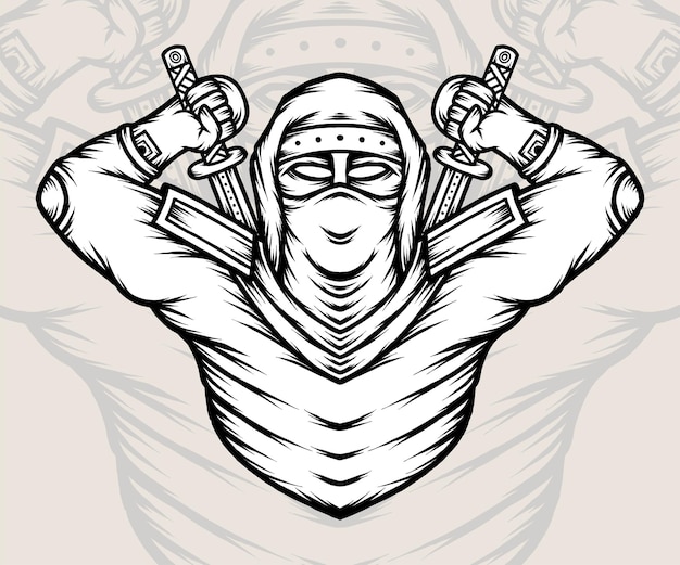 Ombra ninja monocromatica