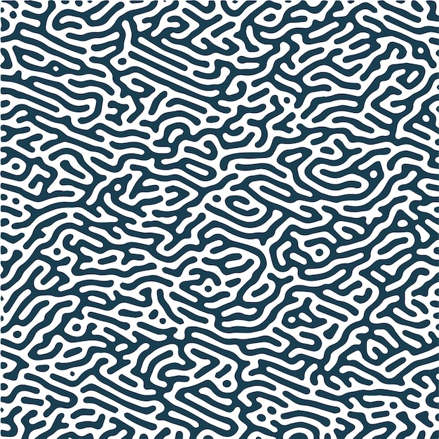 Monochrome Organic abstract lines turing pattern background