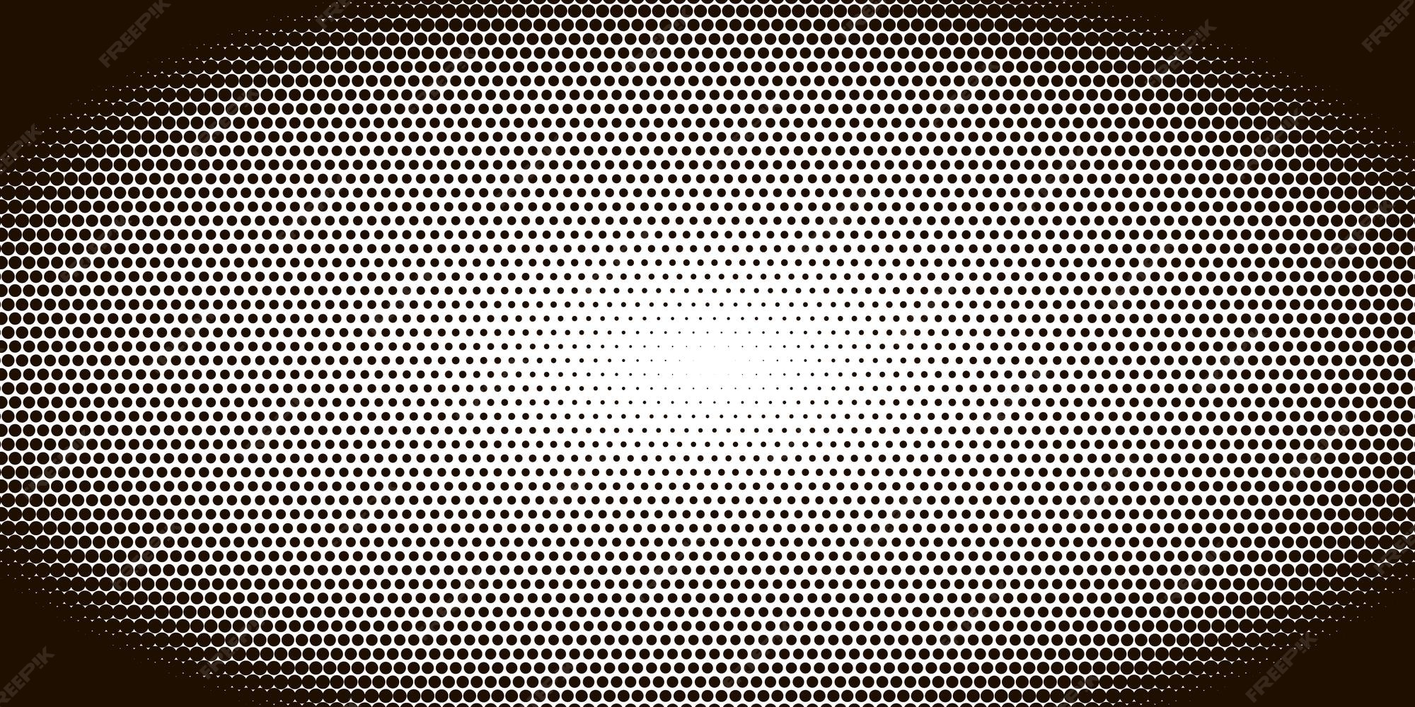 Premium Vector | Monochrome pixel halftone ellipse gradient pattern