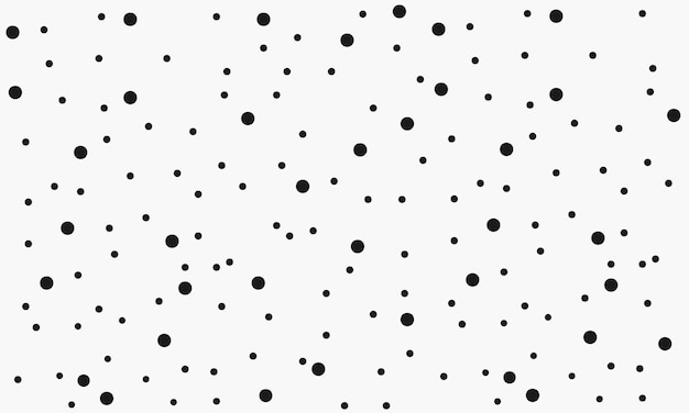 Vector monochrome polka dot pattern dotted background