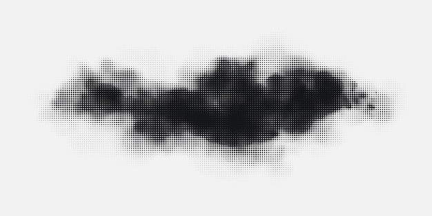 Monochrome printing raster abstract vector halftone background black and white texture of dots