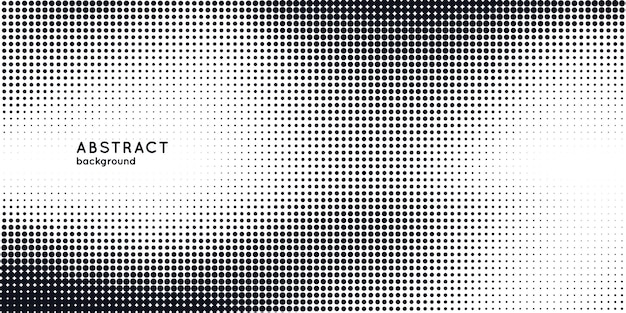 Monochrome printing raster abstract vector halftone background black and white texture of dots