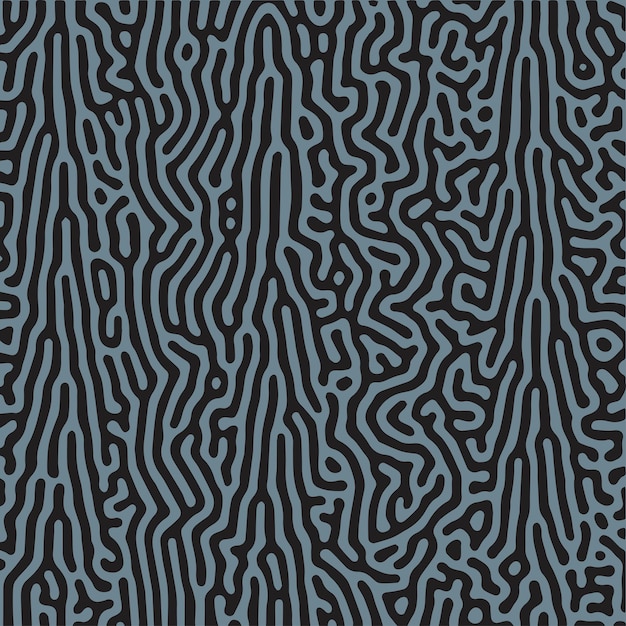 Monochrome reaction diffusion Organic wavy line shapes abstract turing pattern background