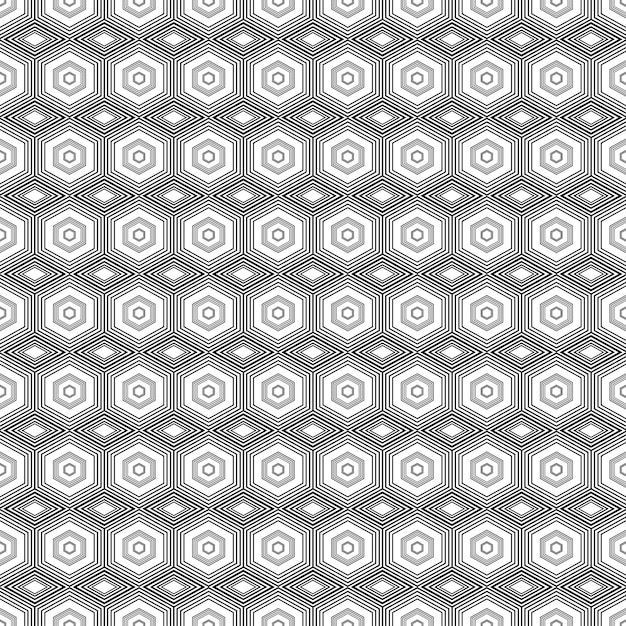 Monochrome seamless geometric pattern Black and white texture