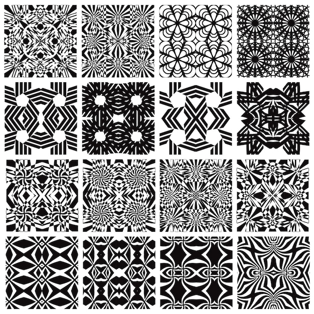 Monochrome seamless patterns design