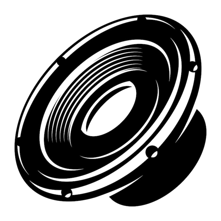 Premium Vector | Monochrome speaker template element for the logo ...