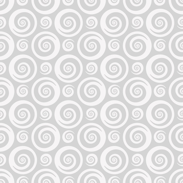 Vector monochrome spiral seamless pattern background