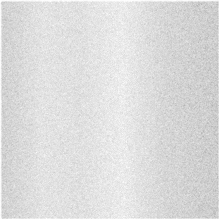 Vector monochrome stipple gradient background with textured noise