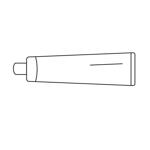 Monochrome stylish vintage toothpaste in a simple line style vector bathroom object