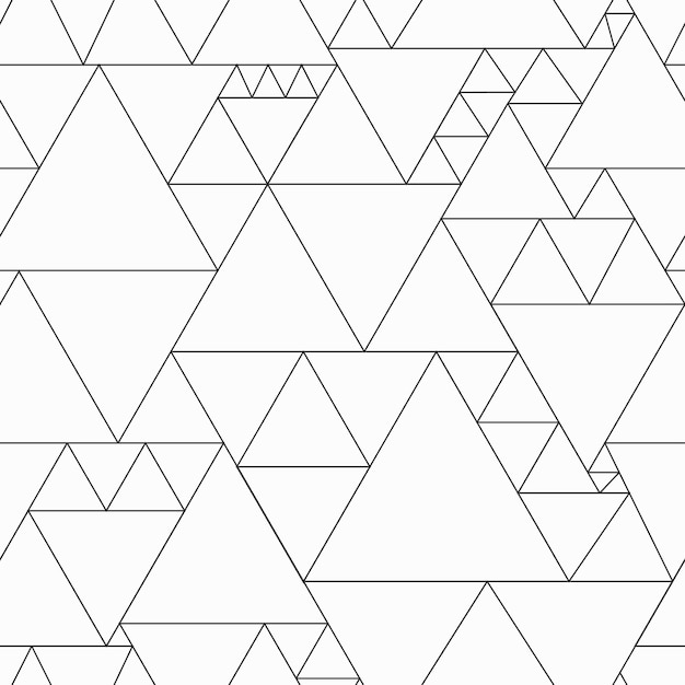 Вектор Бесшовный узор из монохромного треугольника