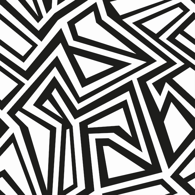 Monochrome tribal seamless pattern