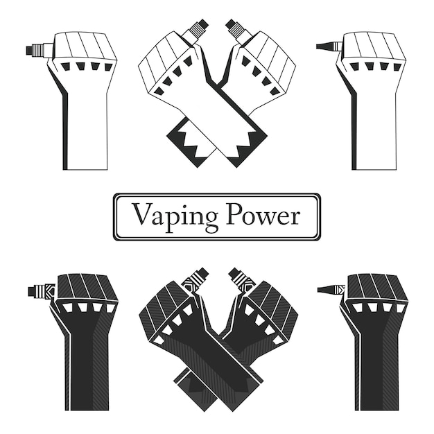 Monochrome vape power fists