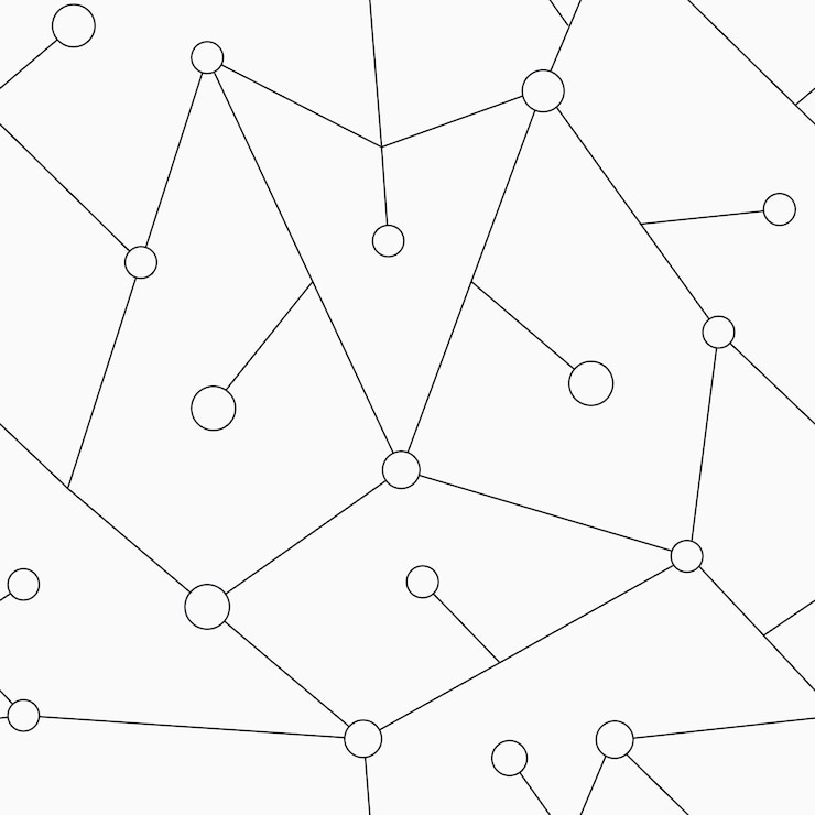 Vector monochrome web seamless pattern