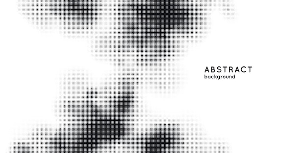 Monochroom afdrukken raster abstract vector halftoon achtergrond zwart-wit textuur van stippen