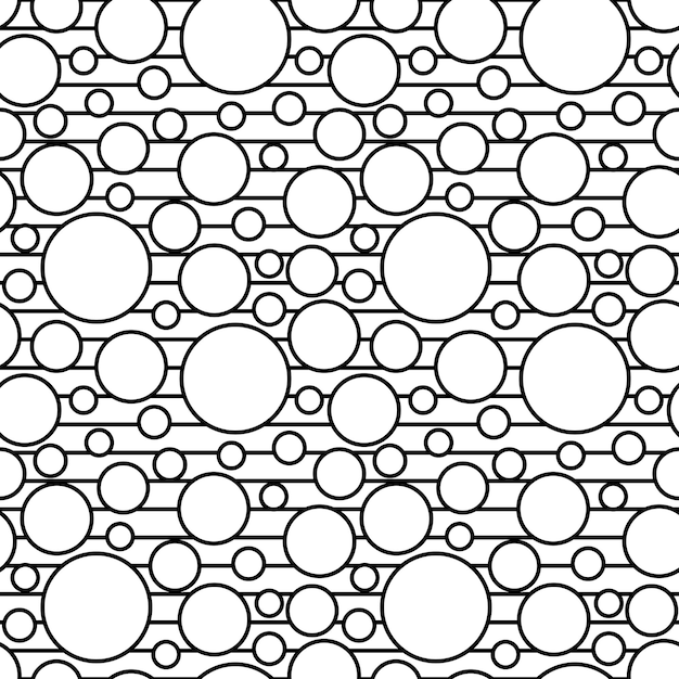 Monochroom cirkel- en lijnpatroon