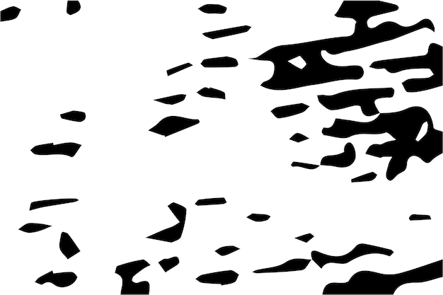 Monochroom Grunge Achtergrond Abstract Zwart-wit patroon met gekraste lijnen Vlekken en Blobs