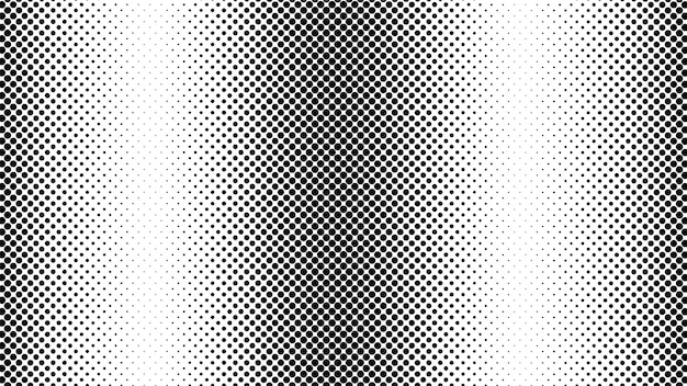 Monochroom halftone dotpatroon met verticale gradiënt en graaneffect Abstract Geometrische achtergrond