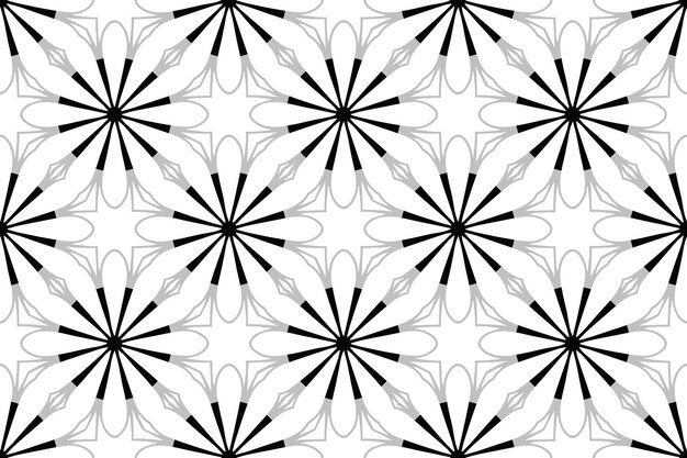 monochroom mandala naadloos patroon