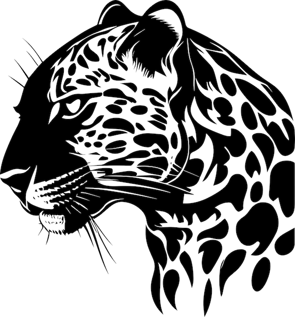 Monochroom ontwerpstijl Jaguar-logo