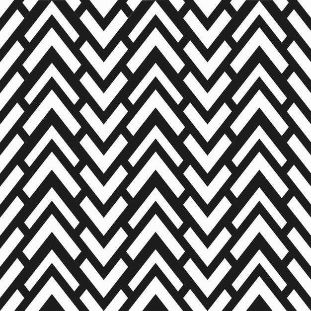 Monochroom zigzag naadloos patroon