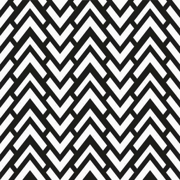 Monochroom zigzag naadloos patroon