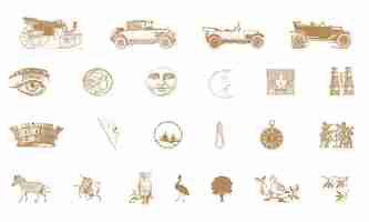 Vector monocracy icon collection