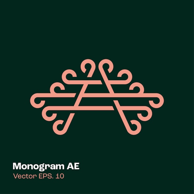 Vector monogram ae-logo