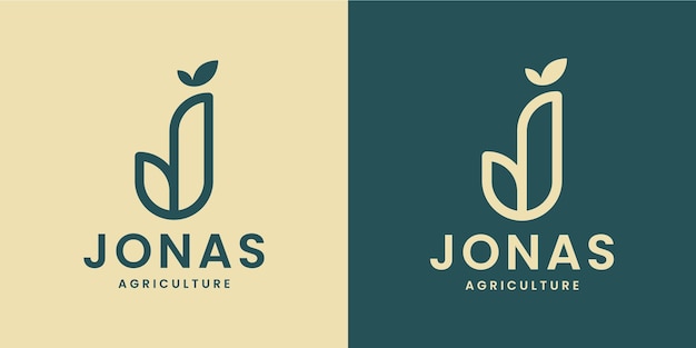 Ispirazione per il design del logo dell'agricoltura monogramma