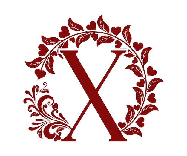 Vector monogram alfabet letters, voor bruiloft valentijn, gedrukt op mokken, t-shirts, wenskaarten etc