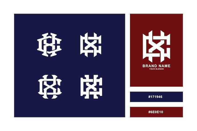 Monogram collection letter CX or XC with interlock style for brand, clothing, apparel, streetwear