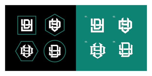 Monogram collection letter DY or YD with interlock style for brand clothing apparel streetwear