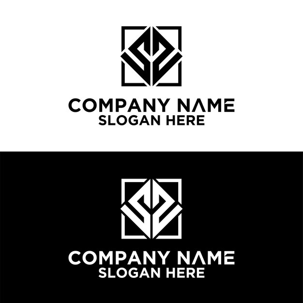 Monogram collection logo design Premium