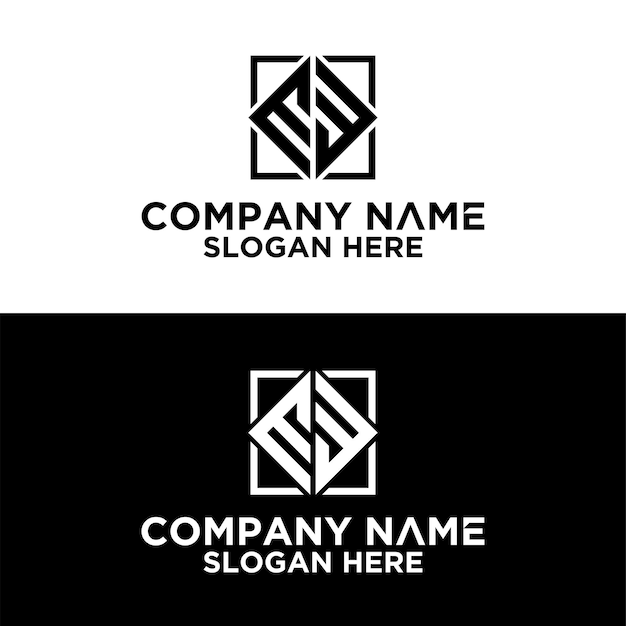 Monogram collection logo design Premium