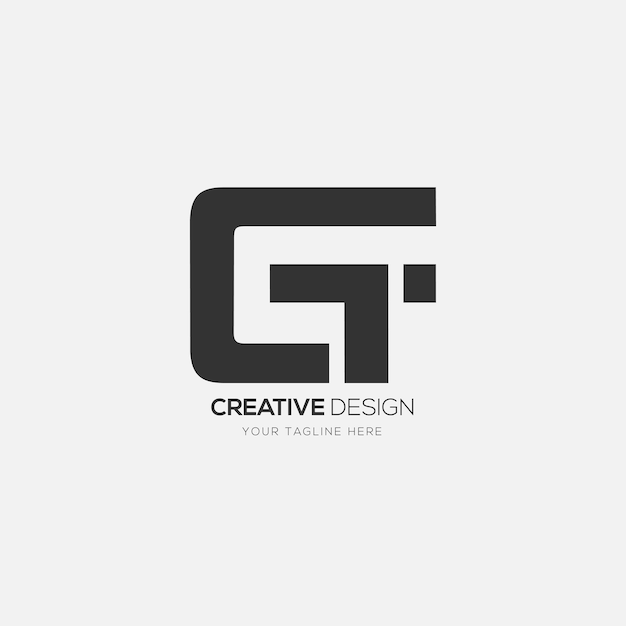 Vector monogram creative tg or gt elegant logo