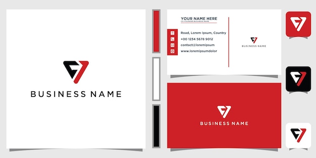 Monogram cv or cj logo design vector and business card