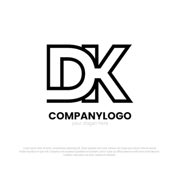 Вектор Логотип monogram dk