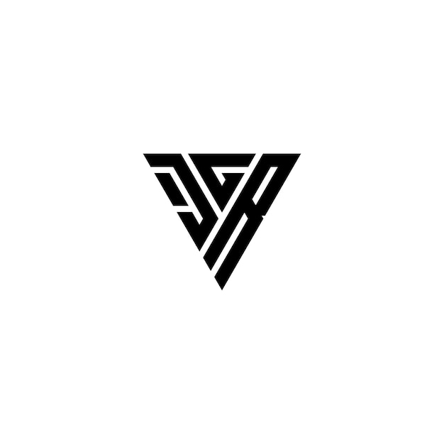 Monogram eerste vector logo met aparte witte achtergrond