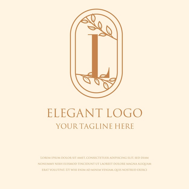 Monogram elegant logo's