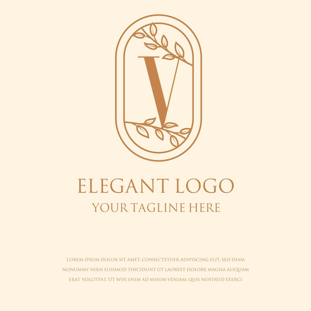 Vettore loghi monogram eleganti