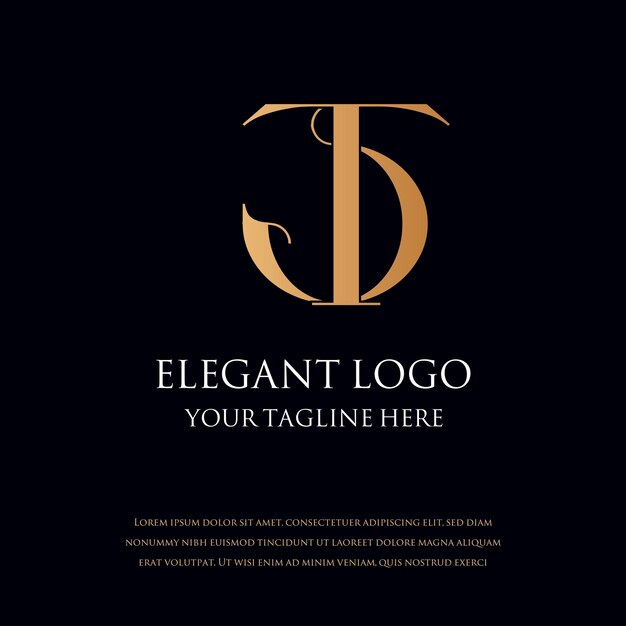 Вектор Логотипы monogram elegant